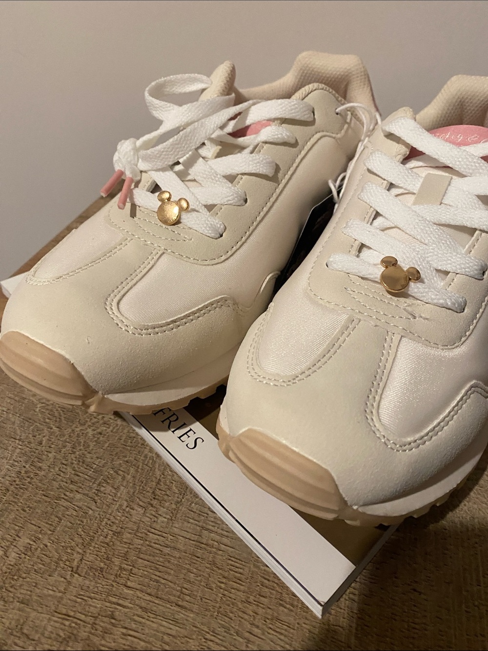 New With Tag Disney Women
Cream and Pink Mickey Sneakersnew Size 8, - Picture 3 of 7